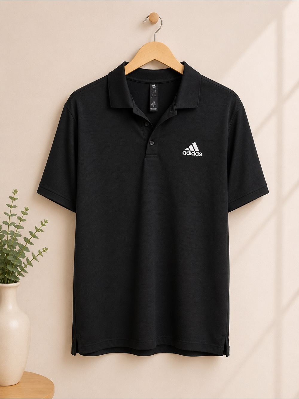 Adidas Men’s AEROREADY Polo Shirt Black Size Large